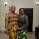 HON. LOLA AKANDE LAGOS STATE COMMISSIONER FOR WOMEN AFFAIRS & POVERTY ALLEVIATION & TOUN OKEWALE SONAIYA DURING A VISIT TO THE MINISTRY.