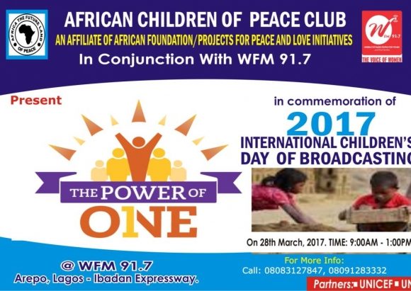 WFM 91.7, UNICEF & ACPC MARK INTERNATIONAL CHILDREN’S DAY OF BROADCASTING