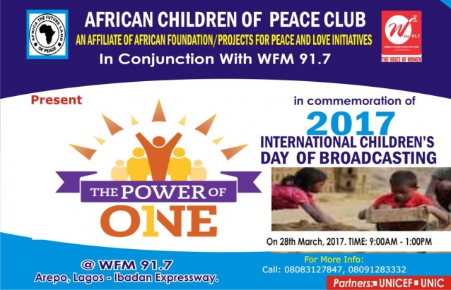 WFM 91.7, UNICEF & ACPC MARK INTERNATIONAL CHILDREN’S DAY OF BROADCASTING