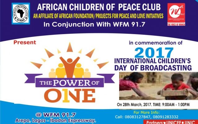 WFM 91.7, UNICEF & ACPC MARK INTERNATIONAL CHILDREN’S DAY OF BROADCASTING