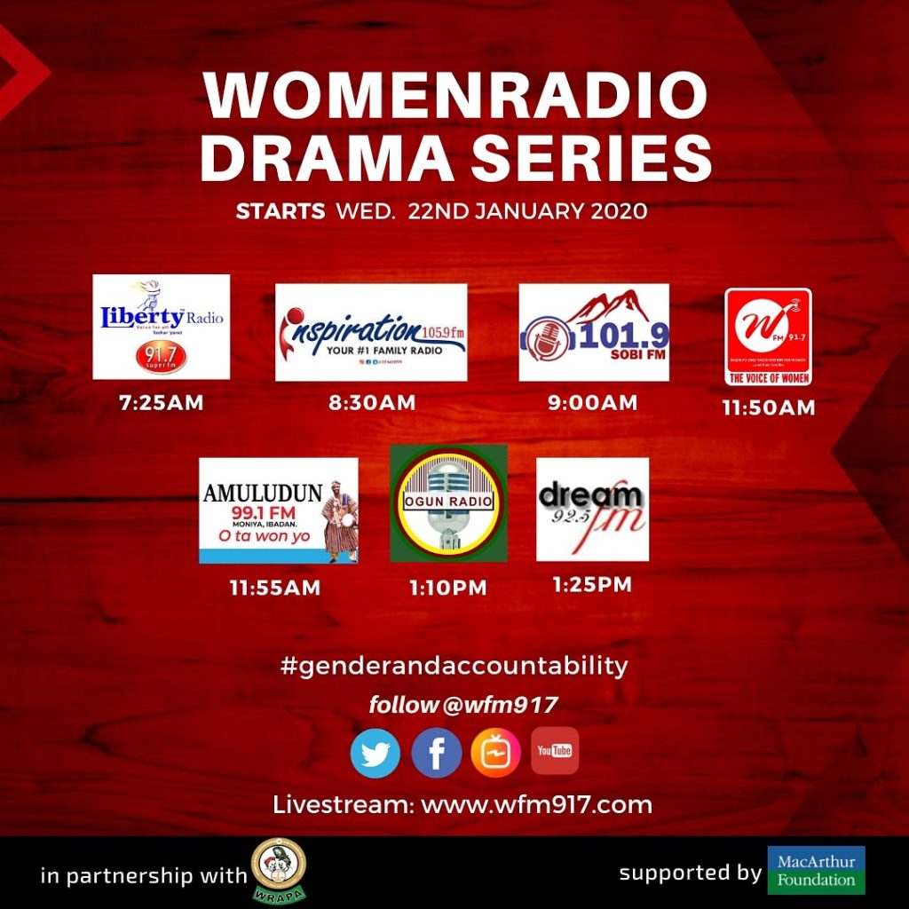 WomenRadio DramaSeries live on Sobi FM 101.9, Inspiration FM 105.9 Uyo, Liberty FM 91.7