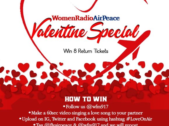 #LoveOnAir with 8 AirPeace tickets 8 return tickets giveaway for