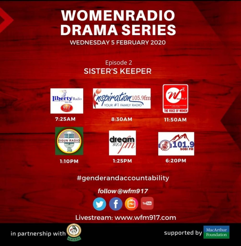 PRESS STATEMENT: WOMEN RADIO DRAMA SERIES ON CORRUPTION