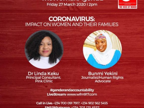 “Coronavirus: It’s Impact on Women and their Families” Friday 27.03.20 on #TheWomanAgenda on WomenRadio 91.7