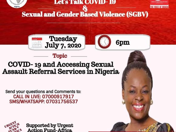 Let’s talk COVID-19 and Sexual and Gender Based Violence (SGBV)