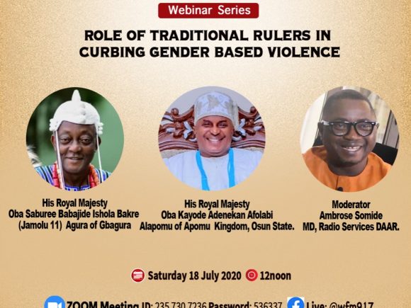 The Role of Traditional Rulers in Curbing Gender Based Violenceg