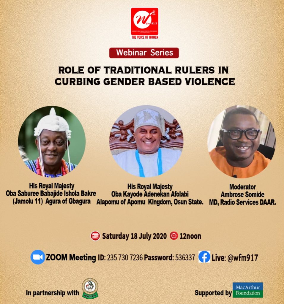 The Role of Traditional Rulers in Curbing Gender Based Violenceg