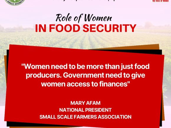 The Key to food security is empowering women