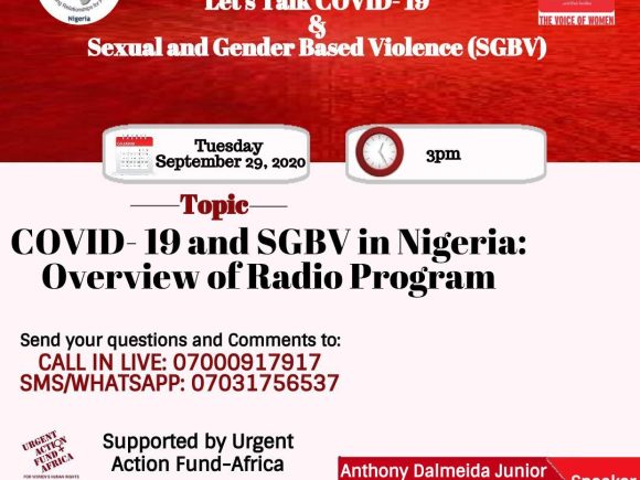 Let’s Talk COVID-19 & Sexual and Gender BAsed Violence (SGBV)