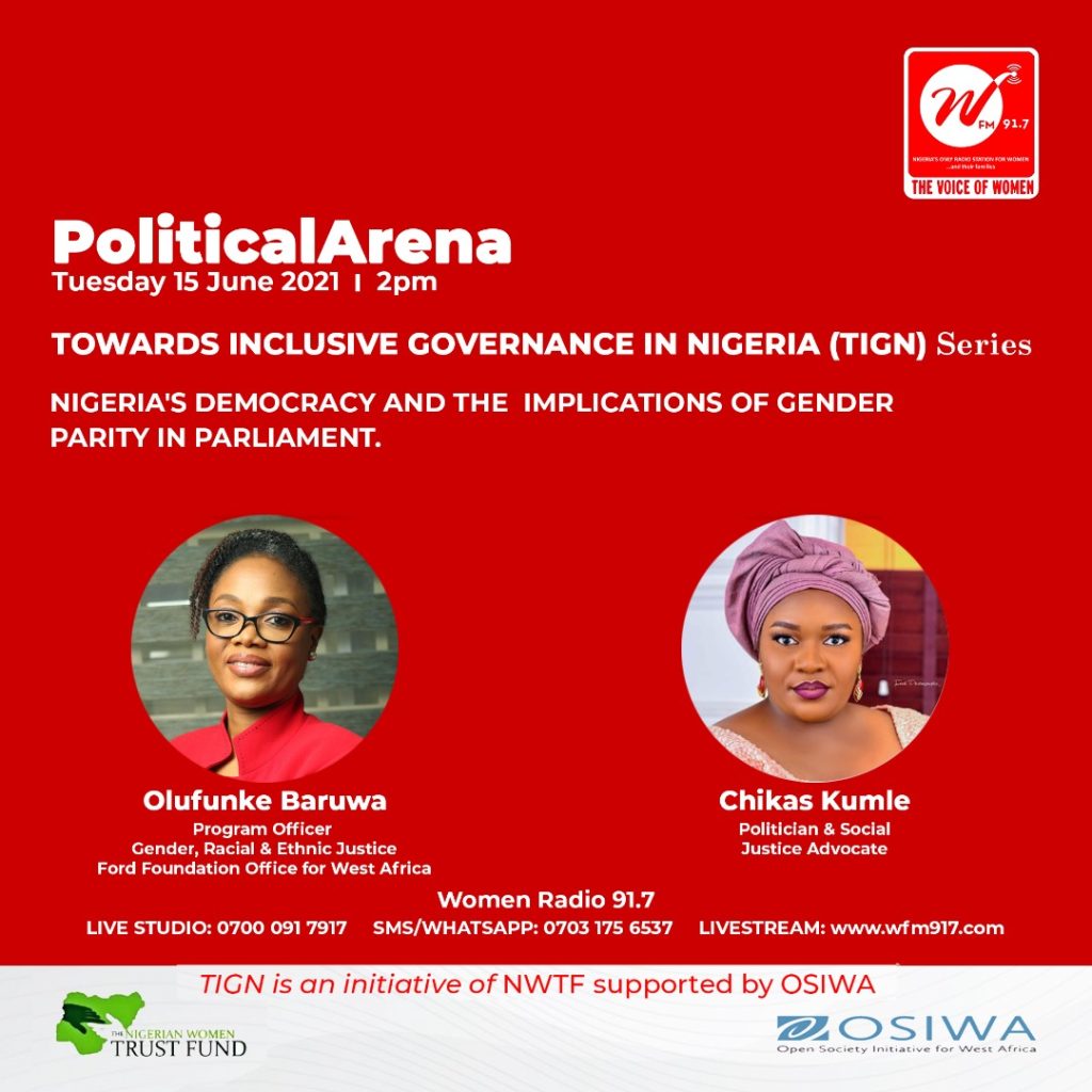 Political Arena; TIGN Series – Nigeria’s Democracy and implications  of Gender