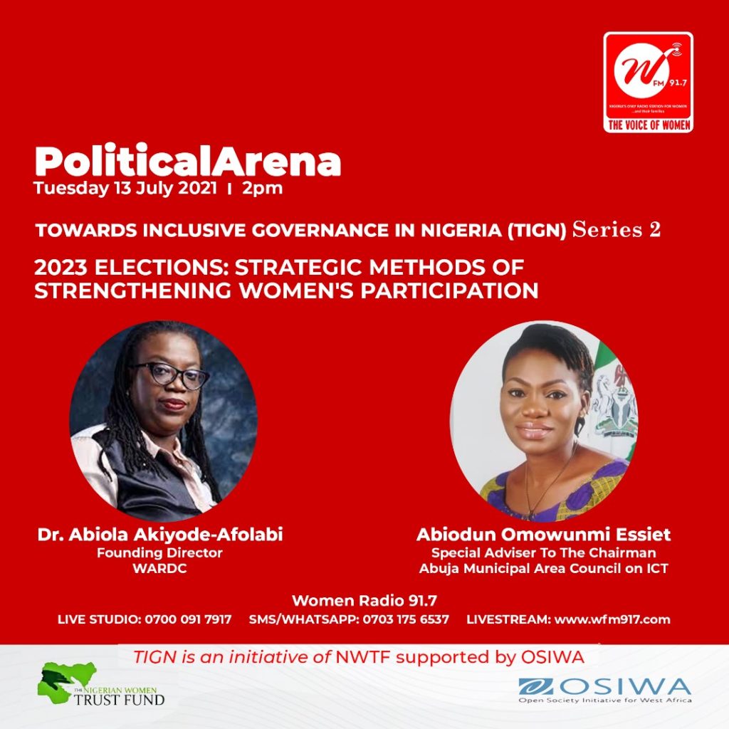 Political Arena: TGIN Series – 2023 Elections: Strategic Methods of Strengthening Women’s Participation