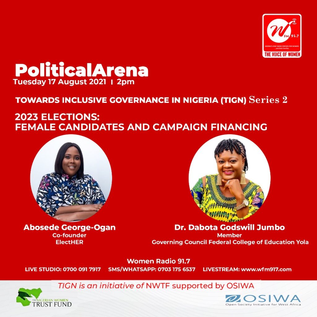 Political Arena: TIGN Series 2 – 2023 Elections Female Candidates and Campaign Financing