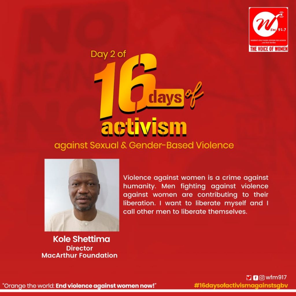 Day 2 of 16 Days of Activism: Against Sexual and Gender Based Violence