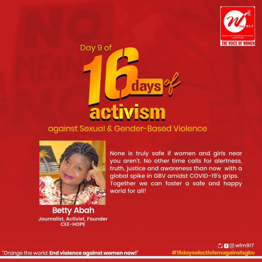 Day 9 of 16 Days of Activism – Against Sexual and Gender-Based Violence