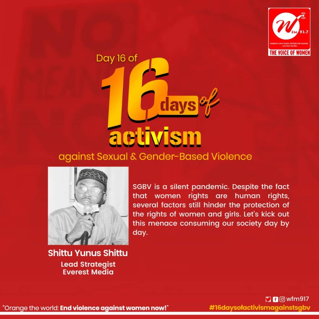 Day 16 of the 16 Days of Activism