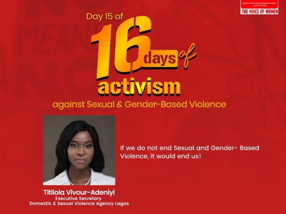 Day 15 of 16 Days of Activism – Against Sexual and Gender-Based Violence