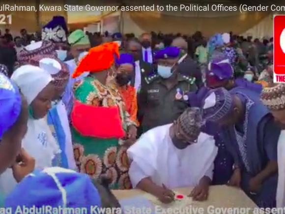 AbdulRazaq AbdulRahman, Kwara State Governor assented to the Political Offices (Gender Composition)