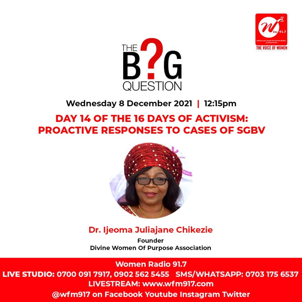 The Big Question: Day 14 of the 16 Days of Activism – Proactive Responses to Cases of SBGV