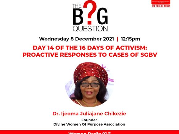 The Big Question: Day 14 of the 16 Days of Activism – Proactive Responses to Cases of SBGV