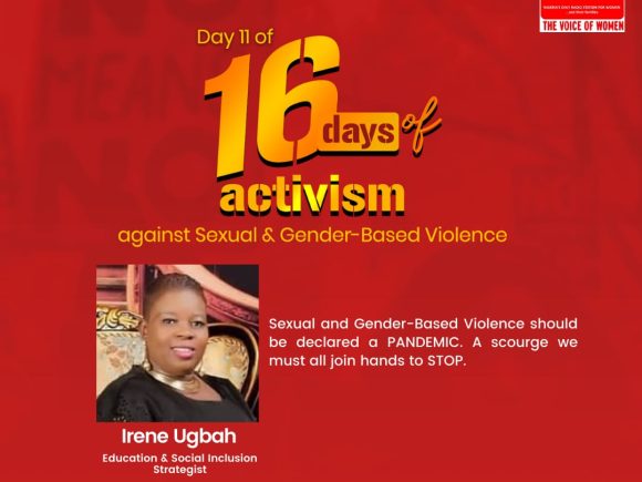 Day 11 of 16 Days of Activism – Against Sexual and Gender-Based Violence