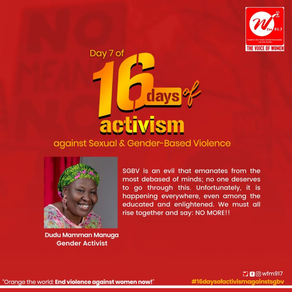 Day 7 of 16 Days of Activism – Against Sexual and Gender-Based Violence