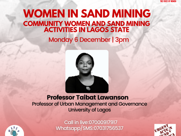 Community Women and Sand Mining Activities in Lagos State