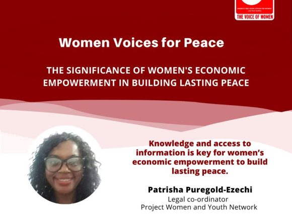 THE SIGNIFICANCE OF WOMEN’S ECONOMIC EMPOWERMENT IN BUILDING LASTING PEACE.