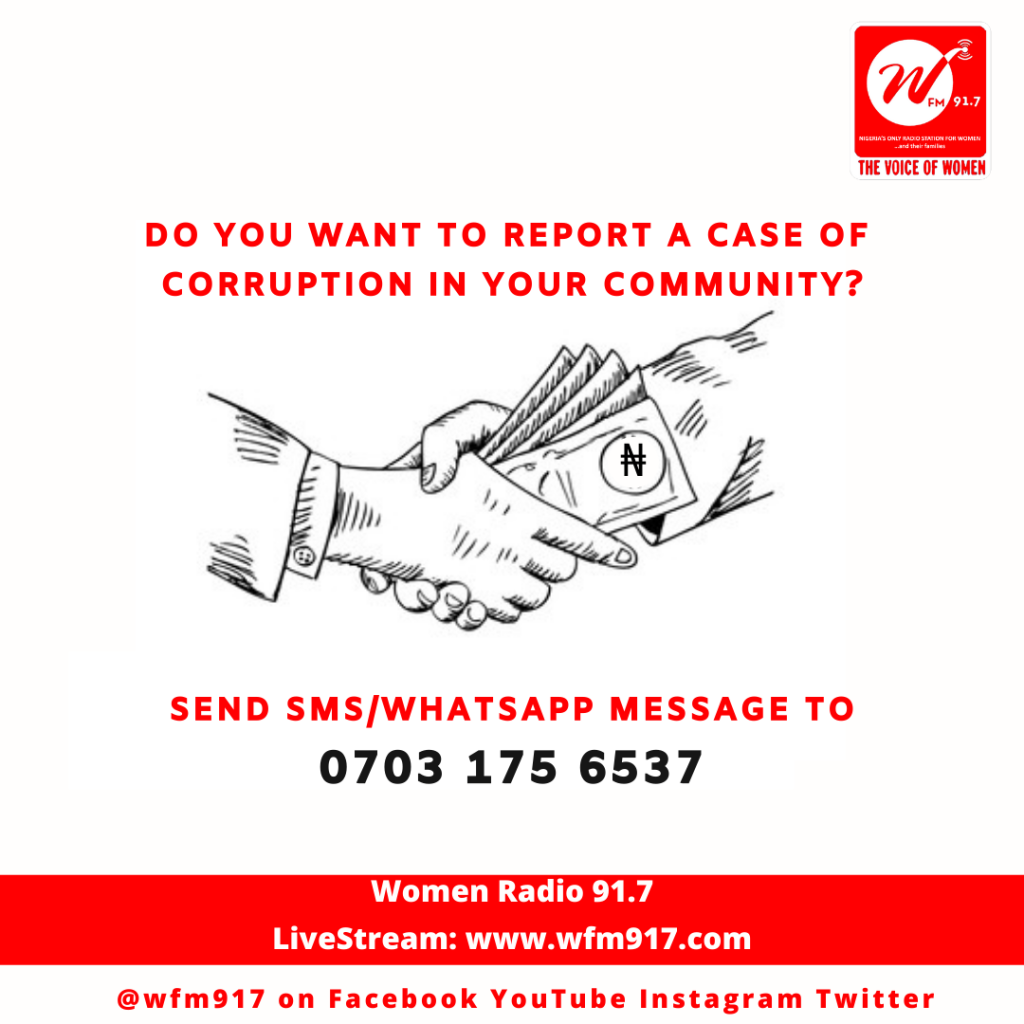 Do you want to report a case of  corruption in your community?