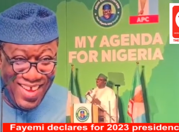 Governor Kayode Fayemi of Ekiti State officially declares for presidency 2023