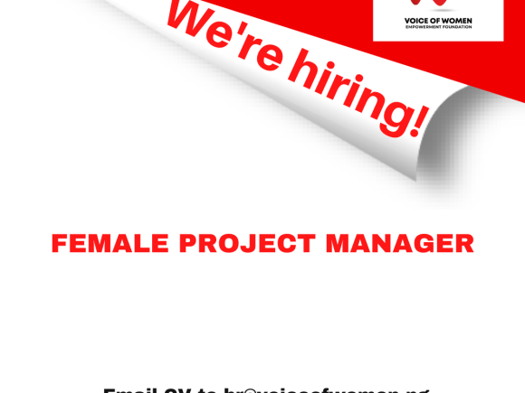 VACANCY -FEMALE PROJECT MANAGER