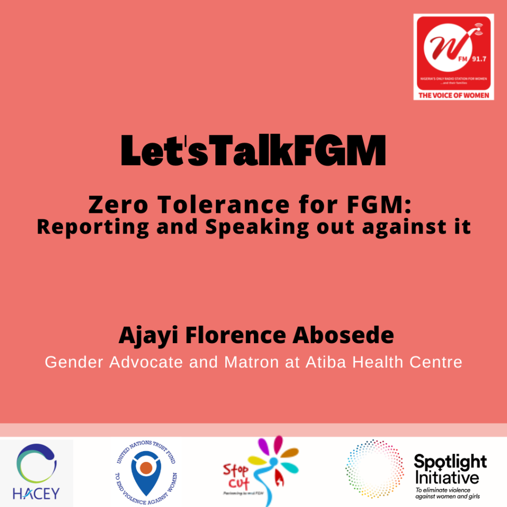 Zero Tolerance for FGM:  Reporting and Speaking out against it