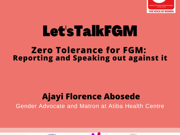 Zero Tolerance for FGM:  Reporting and Speaking out against it