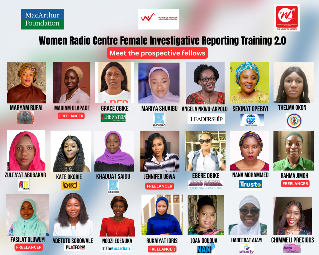 Meet the prospective fellows of the 2023 Women Radio Centre, Female Investigative Reporting Training 2.0