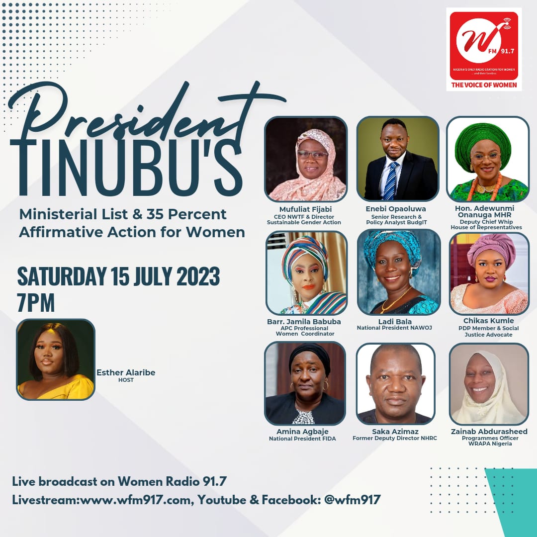 President Tinubu's Ministerial List & 35% Affirmative Action For Women ...