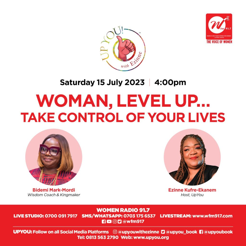 Woman, level up. Take control of your lives