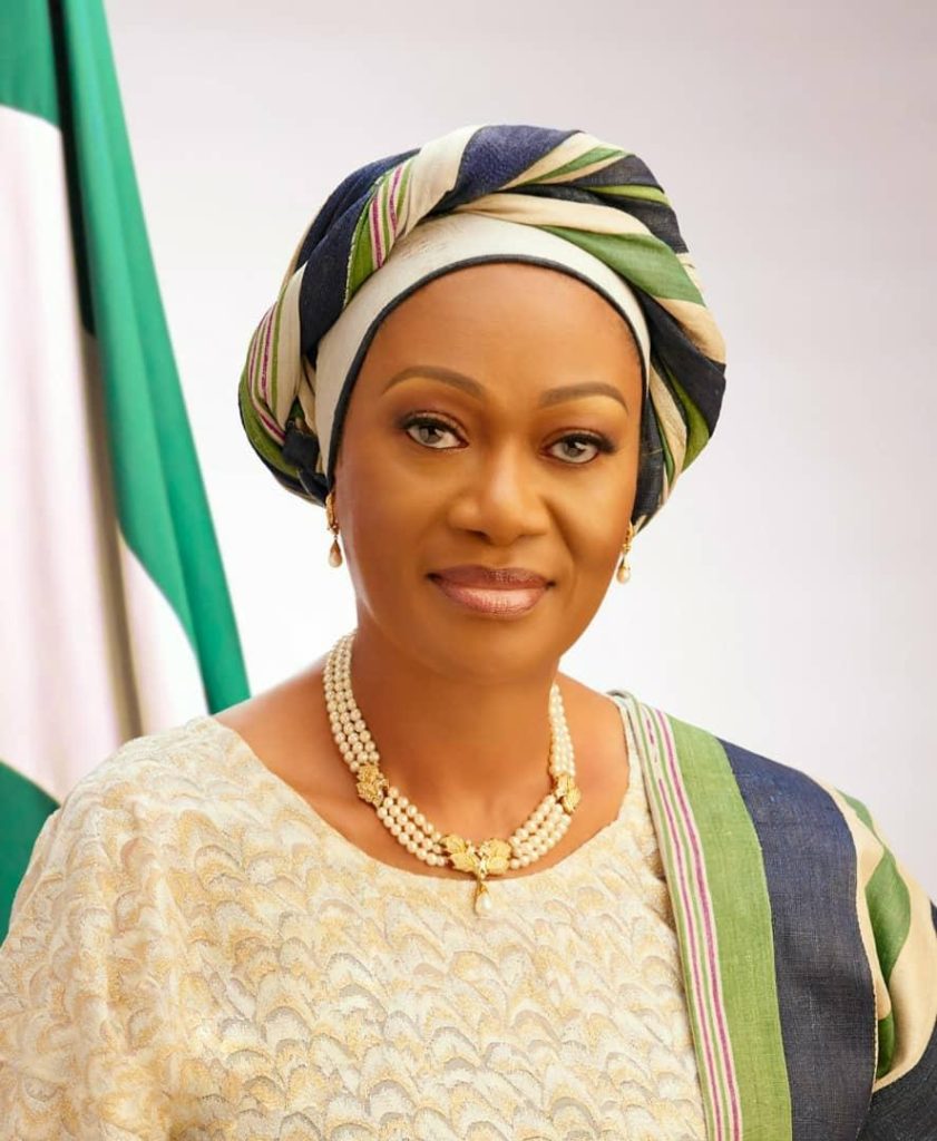 The First Lady of the Federal Republic of Nigeria, Senator Oluremi Tinubu CON salutes the Female National Basketball Team