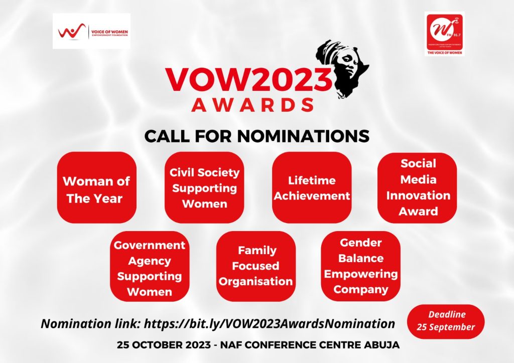 Nominations are now open for VOW2023 Awards