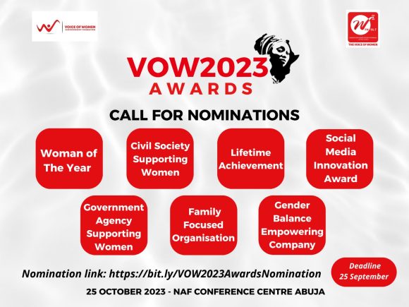 Nominations are now open for VOW2023 Awards