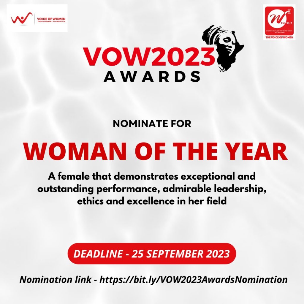 VOW2023 Woman Of The Year Award