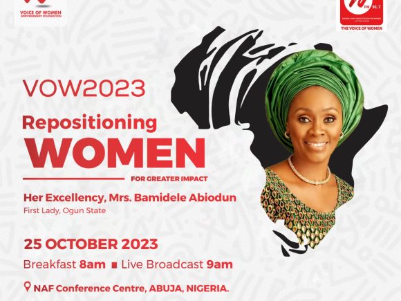 H.E Mrs Bamidele Abiodun, First Lady Ogun State To Attend VOW2023