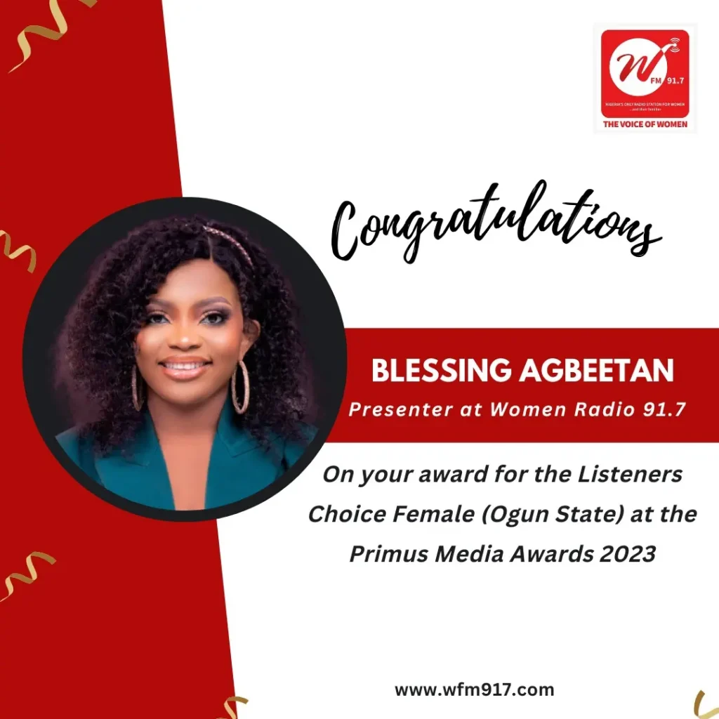 Congratulations to our amazing radio presenter, Blessing Agbeetan