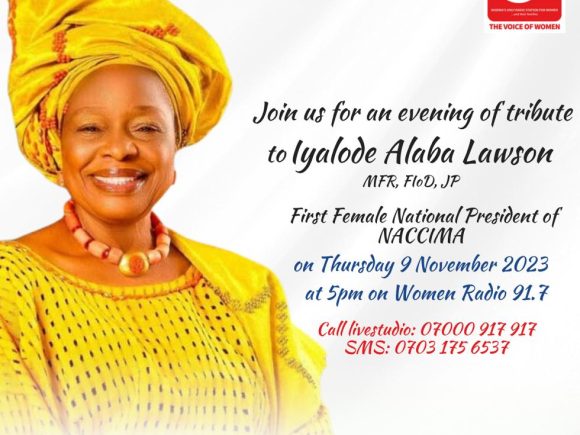 An Evening of Tribute to Iyalode Alaba Lawson on Women Radio 91.7