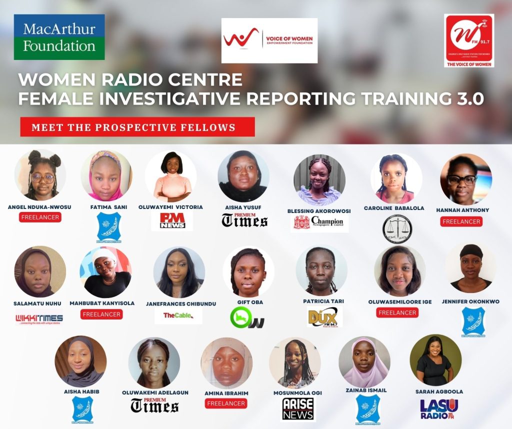 Meet the prospective fellows of the 2024 Women Radio Centre, Female Investigative Reporting Training 3.0