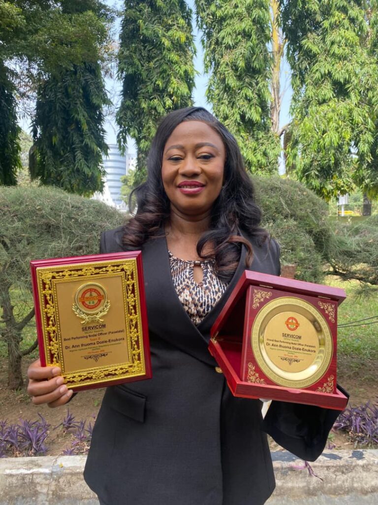 Dr. Ann Ihuoma Dozie-Enukora Shines as SERVICOM’s Overall Best Performing Nodal Officer (2024 & 2025)